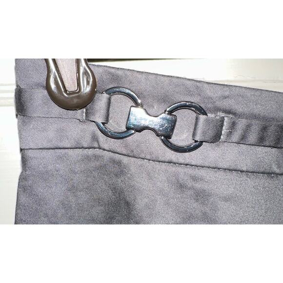 New York & Company Womens Cropped Pants Size 12 (32x23) Dark Gray Straight Leg - Picture 4 of 12